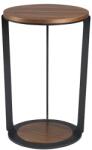 AC Atelier Masuta laterala moderna design LUX Wood and Black, 38cm (AC 2116-MH2208B) Masa de cafea