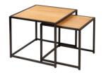 IV Interior Concept Set de 2 masute design industrial Slim Line 50cm, natur (A-42012 VC) Masa de cafea
