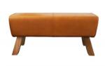 IV Interior Concept Bancheta din lemn si piele Turnbock 100cm (A-42698 VC)