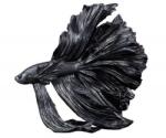 IV Interior Concept Statueta decorativa extravaganta Fisch Crowntail 35cm, negru (A-43174 VC)