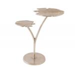 IV Interior Concept Masuta cu aspect deosebit Ginkgo leafs 56cm, argintiu (A-41788 VC) Masa de cafea