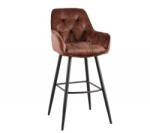 IV Interior Concept Set 2 scaune de bar Milano catifea maro (A-41962 VC)