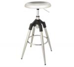 IV Interior Concept Scaun de bar pivotant Industrial 80cm, argintiu (A-43655 VC)