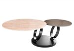 IV Interior Concept Masuta de cafea moderna cu doua blaturi rotative din ceramica DANCING RINGS 80-135cm (A-46316 VC) Masa de cafea