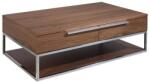 AC Atelier Masuta de cafea moderna design LUX Walnut and Chrome (AC 2114-MH1502) Masa de cafea