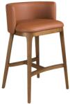 AC Atelier Scaun de bar design LUX, Nuc, Piele sintetica, Brown (AC 4158)