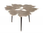 IV Interior Concept Masuta cu aspect deosebit Ginkgo Leafs 75cm, argintiu (A-41792 VC) Masa de cafea