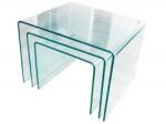 IV Interior Concept Set de 3 masute din sticla design modern Fantome (A-22864 VC) Masa de cafea