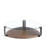 AC Atelier Masuta de cafea eleganta design LUX Walnut AC 2055-MH1904A-NOGAL (AC 2055-MH1904A-NOGAL) Masa de cafea