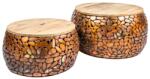 IV Interior Concept Set de 2 masute design unicat Stone Mosaic, cupru A-41432 VC (A-41432 VC) Masa de cafea