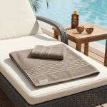 Ralex Pucioasa Prosop de plaja sau SPA 80x180 cm Greek Border 100% Bumbac 500 gr/m2, Bej, Pucioasa Prosop