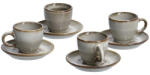 Zeller Set espresso 8 piese Zeller, ceramica, 6x5.5 cm, 60 ml, maro (ZE-26509)