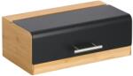 Zeller Cutie paine Zeller, bambus metal, 36x20x13 cm, maro negru (ZE-25393)
