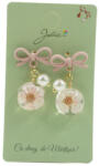 Flippy Cercei Dama de Primavara, Jolie, Model Floare in Glob, Eleganti si Moderni, 3 x 1 cm per unitate, Roz (TEO-114610)