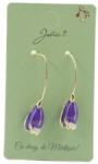 Flippy Cercei Dama de Primavara, Jolie, Model Flori Iris, Eleganti si Moderni, 7 x 1 cm per unitate, Mov (teo-114614)