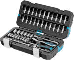 GROSS 42 részes 1/4" racsnis szerszámkészlet, 120 fogas mechanizmus, CrV, kofferben (14146)