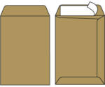  Плик кафяв B4 250х353 mm Стикер 25 бр (B4 250)