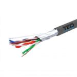 TED Electric Cablu FTP cat. 5e cupru integral 0, 52 24AWG FLUKE PASS rola 305ml TED Wire Expert TED002396 BBB (A0115387) - bricolaj