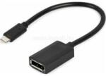 Gembird USB-C -> DisplayPort 1.2 M/F adapter 0.15m fekete (A-CM-DPF-02) (A-CM-DPF-02)