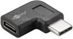 Goobay USB-C- USB-C adapter, 90°, fekete (GOOBAY_45402) (GOOBAY_45402)