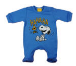 Asti Hosszú ujjú vékony pamut rugdalózó Snoopy mintával