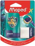 Maped Hegyező és radír, kétlyukú, tartályos, pótradírral, MAPED „Connect Dragon, sárkány (IMA049224)