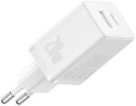Baseus CUBE hálózati töltő USB+Type-C aljzat (20W, GaN, PD gyorstöltő 3.0), fehér