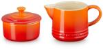 Le Creuset Комплект за сметана и захар, комплект от 2 бр. , FLAME, керамика с глазура, Le Creuset (LECR89331000900003)