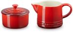 Le Creuset Комплект за сметана и захар, комплект от 2 бр. , CERISE, керамика с глазура, Le Creuset (LECR89331000600003)