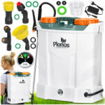 Plonos Akkumulátoros permetező, Plonos PL-602, szürke, 16 l, háti pántos, 12 V 8, 0 Ah, 4 fúvóka, PE tartály, akkumulátorrral és töltővel (TE460200)