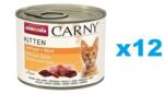 Animonda Carny Kitten Poultry&Beef Baromfi és marhahús cicáknak 12x200 g