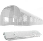 Plonos Fóliasátor cserefólia, Plonos 4977-F, fehér, 300 x 600 x 200 cm, bejárható, 18 m2, UV4 védelem, 140 g/m2 PE fólia, 12 ablak, szúnyoghálóval, cipzáras bejárat (TE4977-F)