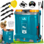 Plonos Akkumulátoros permetező, Plonos PL-604, kék, 16 l, háti pántos, 12 V 8, 0 Ah, 4 fúvóka, PE tartály, akkumulátorral és töltővel (TE460400)