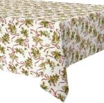Excellent Houseware Ünnepi lángálló terítő 180x130 cm, krém színű, ünnepi zöld és piros mintával, EXCELLENT HOUSEWARE (139693-W2)