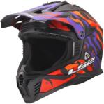 LS2 MX708 Fast II Grotesk motokrossz bukósisak matt lila-narancssárga