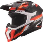 LS2 MX703 X-Force Phantom motokrossz bukósisak matt narancssárga-piros