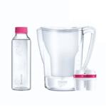 BWT AQUAlizer Home vízszűrő kancsó (2, 7 liter fehér) manuális + 1MMW szűrőbetét + bWater üvegkulacs 125626883 (125626883)