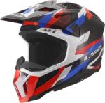 LS2 MX703 X-Force Phantom motokrossz bukósisak fényes fehér-kék-piros