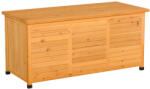 Aosom Kerti tárolóláda 127x56x60 cm időjárásálló tömörfa kerti párnatartó box