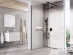 RAVAK Walk-In Wall Szett 120, zuhanykabin fekete+transparent (GW9WG030SZ1) - webaruhaz