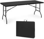 Homelux Masă de catering 180 cm, pliabilă în valiză, neagră (NZK-180S-BLACK)