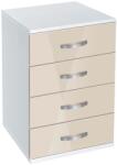 Bogdan Furniture G Скрин с четири чекмеджета Мебели Богдан модел bm-ava500, крем гланц с бяло