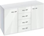 Bogdan Furniture G Скрин с чекмеджета и вратички Memo. bg, модел BM-Ava 1200, бял гланц