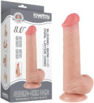 Lovetoy - dildo cu testicule - dublu strat - 20, 8cm - culoare naturală (6942063400318) Dildo
