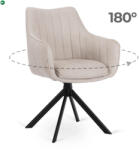 Mebel Elite MUMBAI forgó étkezőszék krém