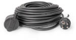 Entac lengő hosszabbító gumikábellel 20m fekete H05RR-F 3x1, 5mm2 IP44 ESEC44G-20 (ESEC44G-20) - vilagitascenter