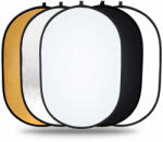 KASLAN 5 in 1 Derítőlap, Fotós reflektor, derítő háttér 60x90cm (derito-5in1-60x90)