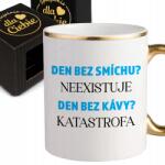 Style Couture Bögre, 300ml, kerámia, fehér, arany fül, irodai felirat