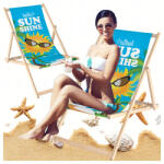 Malatec 2 db-os összecsukható, fa kerti napozóágy készlet