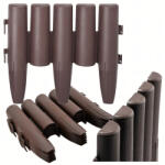 Malatec 10 db Kerti ágyás szegélyléc, barna szín 28, 5 x 23, 8 cm